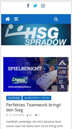 Vorschau der mobilen Webseite www.hsg-spradow.de, HSG Spradow