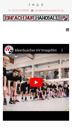 Vorschau der mobilen Webseite www.handball-in-meerbusch.de, Meerbuscher HV