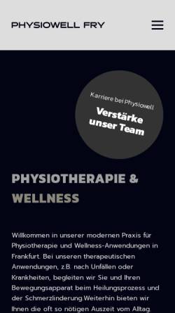 Vorschau der mobilen Webseite physio-well-fry.de, Physio Well-Fry