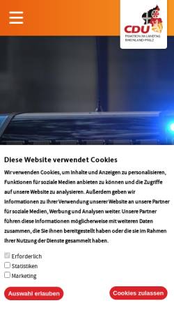 Vorschau der mobilen Webseite www.cdu-fraktion-rlp.de, CDU-Landtagsfraktion Rheinland-Pfalz