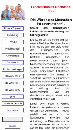 Vorschau der mobilen Webseite www.cdl-rlp.de, Lebensschutz in Rheinland-Pfalz