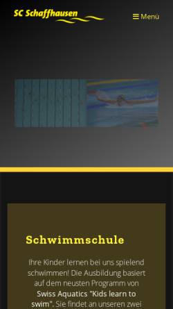 Vorschau der mobilen Webseite www.scsh.ch, Schwimmclub Schaffhausen
