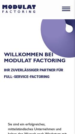 Vorschau der mobilen Webseite el-factoring.de, El Factoring GmbH