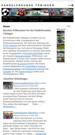 Vorschau der mobilen Webseite paddelfreundetuebingen.de, Paddelfreunde im SV 03 Tübingen