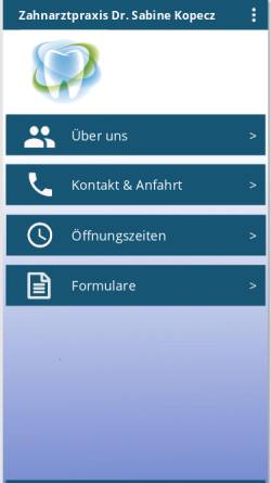 Vorschau der mobilen Webseite www.dr-kopecz.de, Dr. med. dent. Sabine Kopecz
