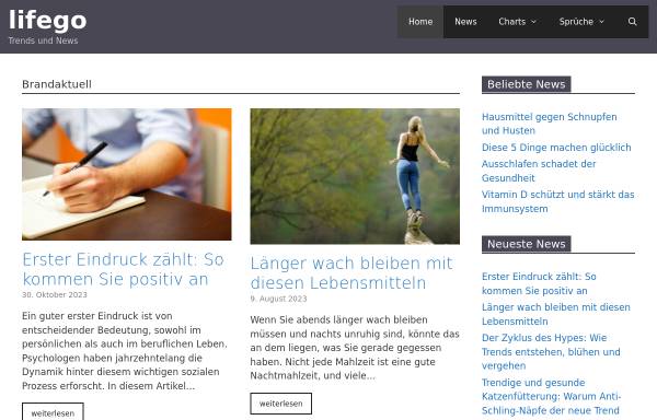 Vorschau von www.lifego.de, Lifego.de Magazin