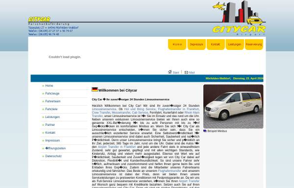 Vorschau von www.airport-transfer-frankfurt.eu, City-Car