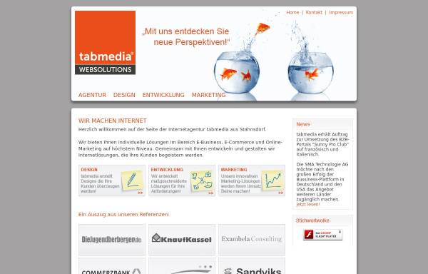 Vorschau von www.tabmedia.de, Tabmedia Websolutions