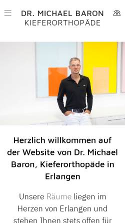 Vorschau der mobilen Webseite www.dr-michael-baron.de, Dr. Michael Baron