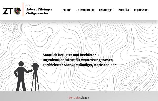 Vorschau von www.pilsinger.at, Vermessungsbüro Dipl. Ing. Pilsinger