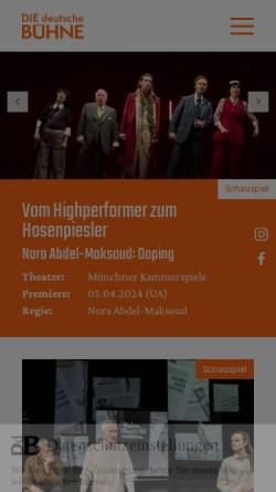 Vorschau der mobilen Webseite www.die-deutsche-buehne.de, Die Deutsche Bühne