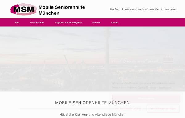 Vorschau von www.msm-peichl.de, Mobile Seniorenhilfe München