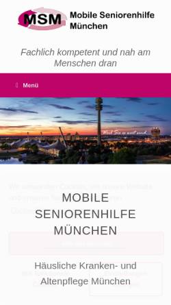 Vorschau der mobilen Webseite www.msm-peichl.de, Mobile Seniorenhilfe München