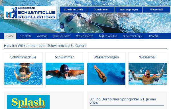 Vorschau von www.scsg.ch, Schwimmclub St. Gallen