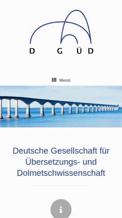 Vorschau der mobilen Webseite www.dgud.org, Deutsche Gesellschaft für Übersetzungs- und Dolmetschwissenschaft