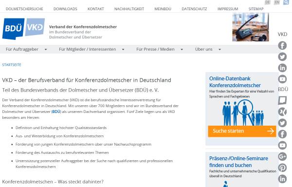 Vorschau von konferenzdolmetscher-bdue.de, Verband der Konferenzdolmetscher im BDÜ e.V.