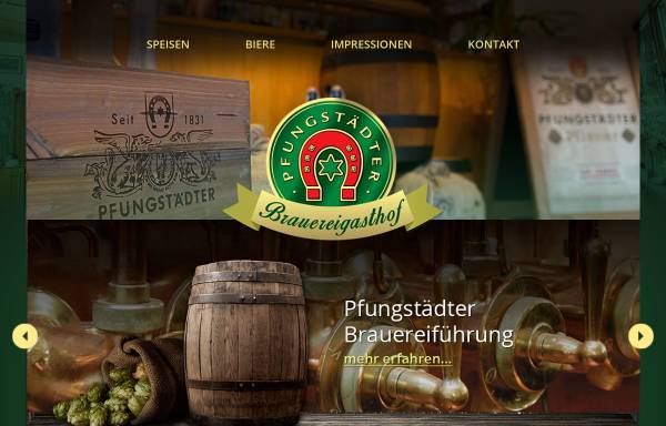 Vorschau von www.pfungstaedter-brauereigasthof.de, Pfungstädter Brauereigasthof