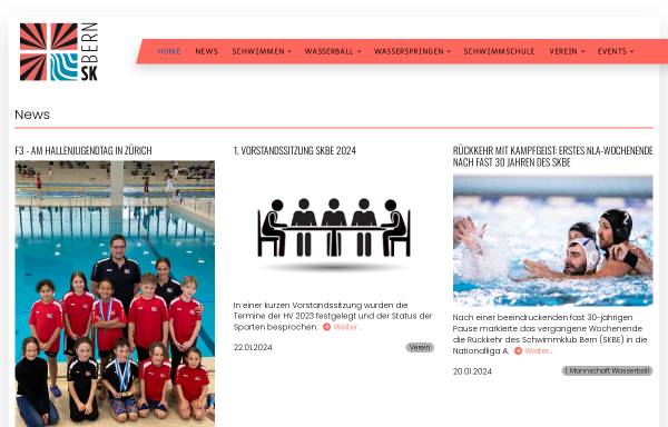 Vorschau von www.skbe.ch, Schwimmklub Bern