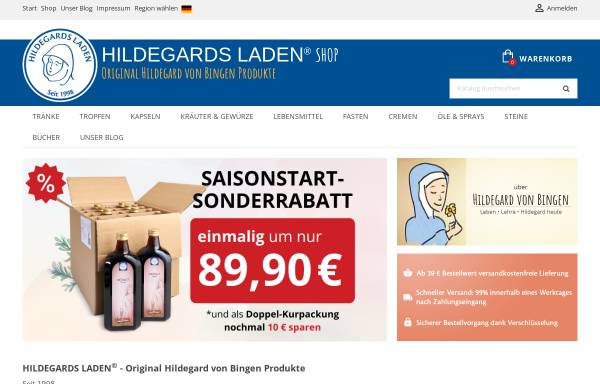Vorschau von hildegards-laden.com, Hildegards Laden, Georg Voglhuber KG