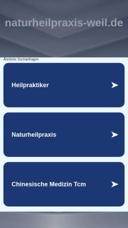 Vorschau der mobilen Webseite www.naturheilpraxis-weil.de, Naturheilpraxis Jutta Weil