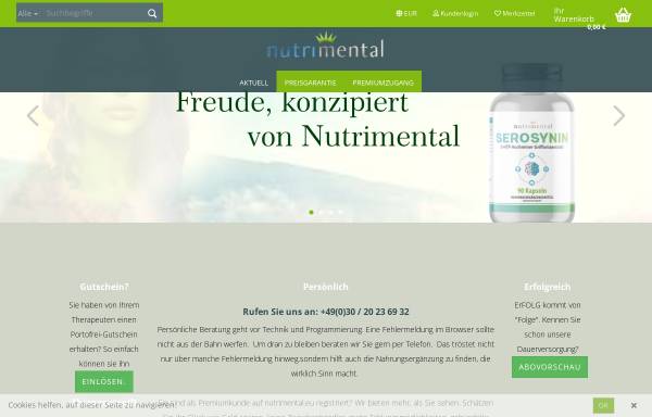 Vorschau von www.nutrimental.eu, Nutrimental, Department Nutrimental