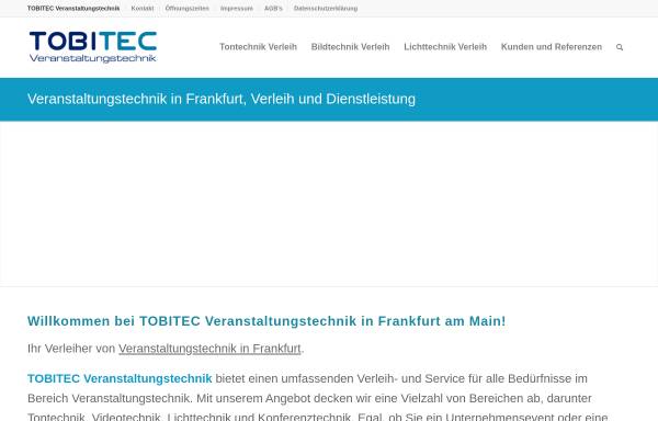 Vorschau von www.tobitec.de, TOBITEC Veranstaltungstechnik - Guba & Guba GbR