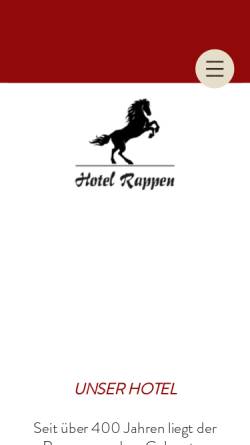 Vorschau der mobilen Webseite www.hotel-rappen-rothenburg.com, Hotel Rappen