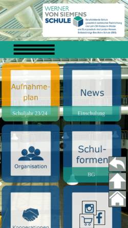 Vorschau der mobilen Webseite www.siemensschule-wetzlar.de, Werner von Siemens Schule