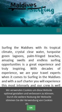 Vorschau der mobilen Webseite www.maldives-surfing.com, Triton Maldives