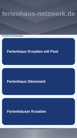 Vorschau der mobilen Webseite www.ferienhaus-netzwerk.de, Ferienhaus-Netzwerk.de