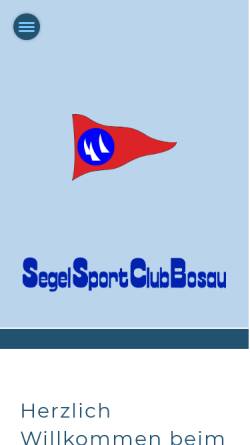 Vorschau der mobilen Webseite www.sscb.de, Segel Sport Club Bosau von 1970 e.V.