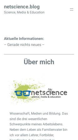 Vorschau der mobilen Webseite netscience.de, Netscience