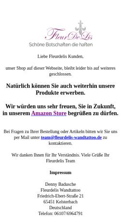 Vorschau der mobilen Webseite www.fleurdelis-wandtattoo.de, Wandtattoos und Autoaufkleber für die Hochzeit