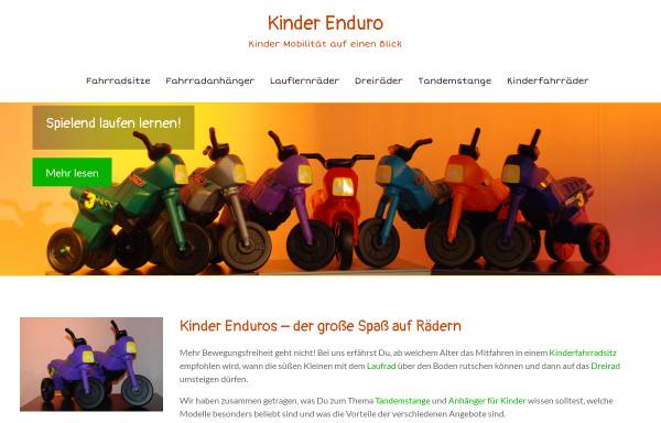 Vorschau von www.kinder-enduro.de, Kinder Enduros, Christian Gerner
