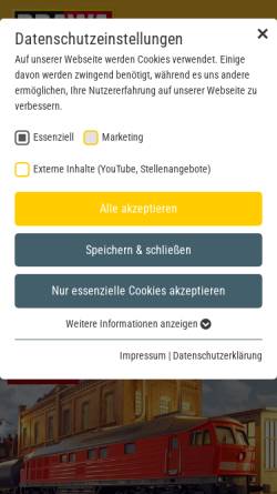 Vorschau der mobilen Webseite www.brawa.de, Brawa Artur Braun Modellspielwarenfabrik GmbH & Co.