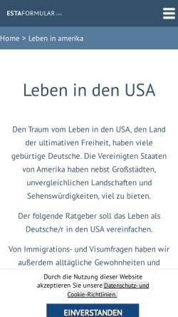 Vorschau der mobilen Webseite www.deutscheindenusa.com, Deutsche in den USA