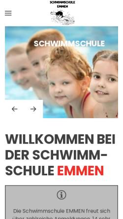 Vorschau der mobilen Webseite www.sv-emmen.ch, Schwimmverein Emmen