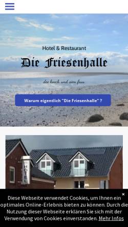 Vorschau der mobilen Webseite www.die-friesenhalle.de, Die Friesenhalle