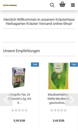 Vorschau der mobilen Webseite www.herbagarten.de, Herbagarten, Raphael Kwiatkowski