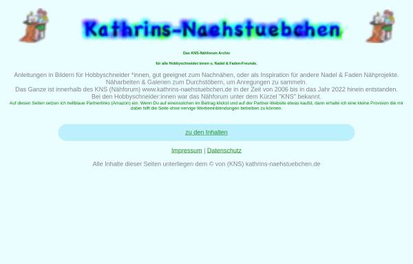 Vorschau von www.kathrins-naehstuebchen.de, Kathrins Nähstübchen