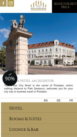 Vorschau der mobilen Webseite www.hotel-am-jaegertor.de, Hotel Am Jägertor