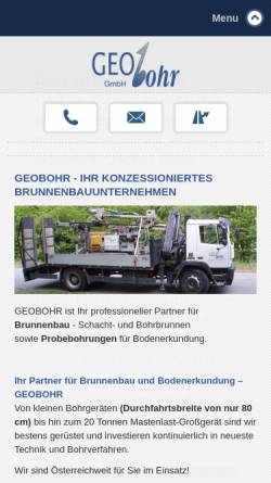 Vorschau der mobilen Webseite www.geobohr.at, GEObohr GmbH