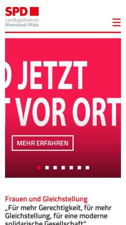 Vorschau der mobilen Webseite www.spdfraktion-rlp.de, SPD-Fraktion im Landtag Rheinland-Pfalz