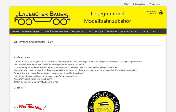 Vorschau von www.xn--ladegter-bauer-ksb.de, Modellbahnzubehör Dieter Bauer