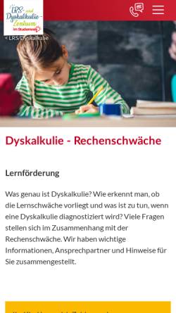 Vorschau der mobilen Webseite www.rechen-schule.de, Rechen-Schule im Studienkreis