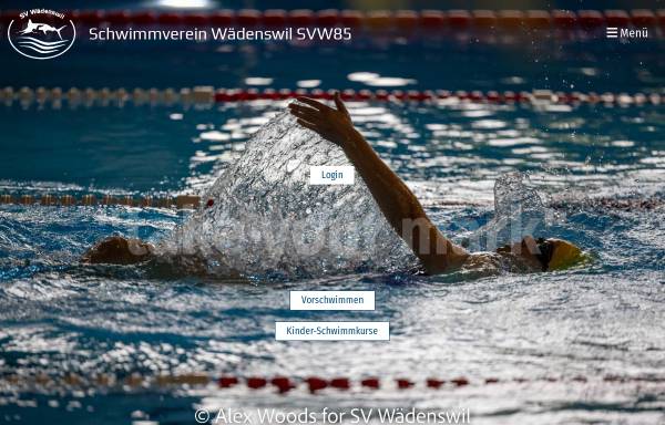 Vorschau von www.svw85.ch, Schwimmverein Wädenswil