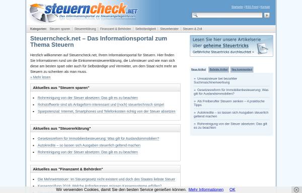 Vorschau von www.steuerncheck.net, Steuerncheck.net
