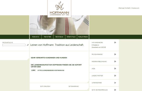 Vorschau von www.hoffmann-leinen.de, Leinenweberei Hoffmann GmbH & Co. KG