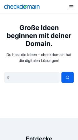 Vorschau der mobilen Webseite www.checkdomain.de, Checkdomain GmbH