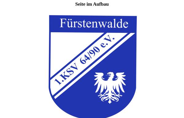 Vorschau von www.ksv-fw.de, 1. KSV 64/90 Fürstenwalde e.V.